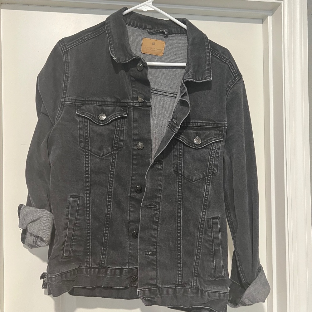 Threadfast unisex size medium black denim jacket